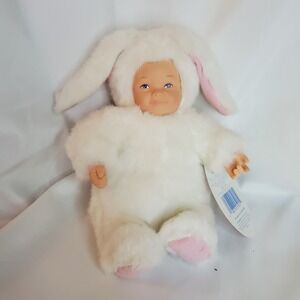 VTG Anne Geddes Plush Stuffed‎ Bean Bag Baby Bunny Rabbit 9" Still Has Tags